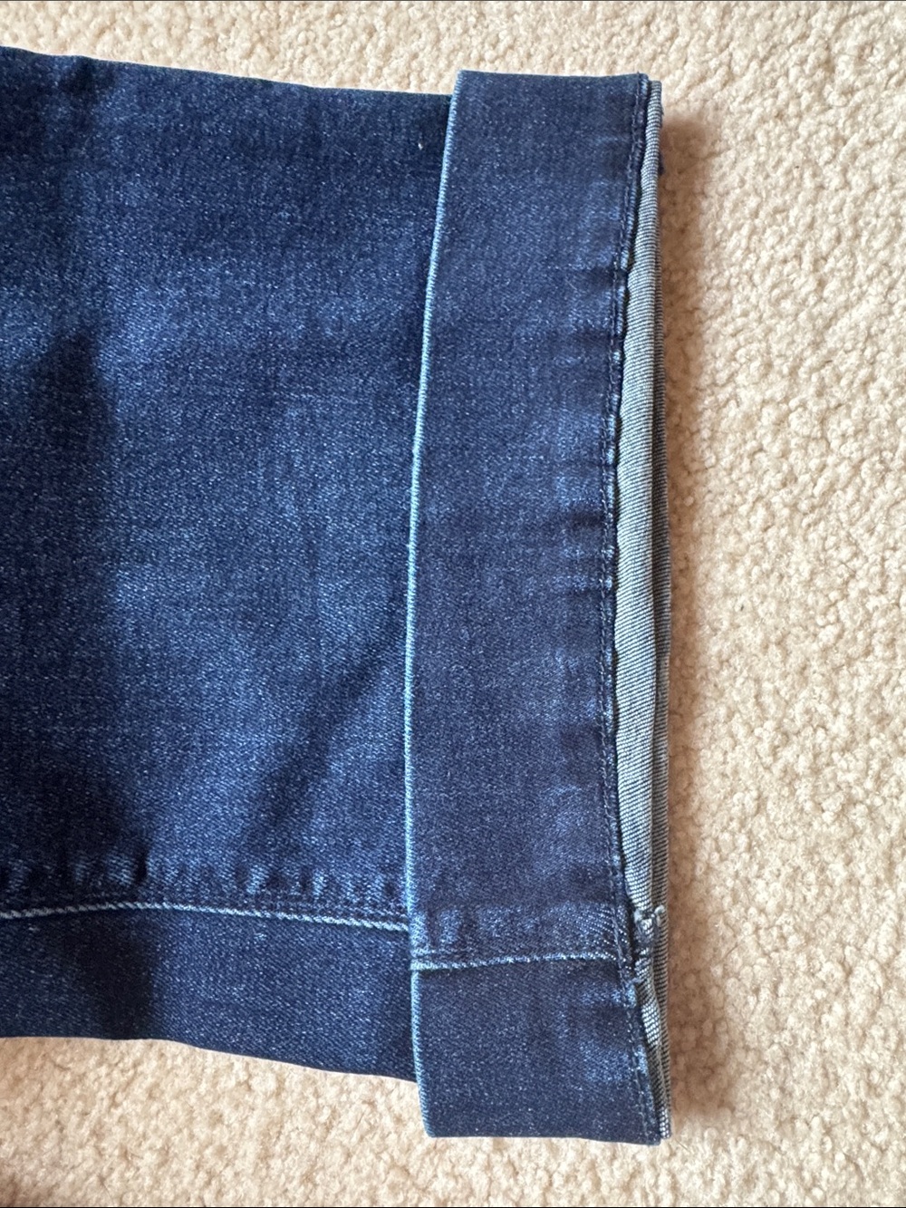 Dark Blue Women's Flare Jeans - Picture 4 of 5